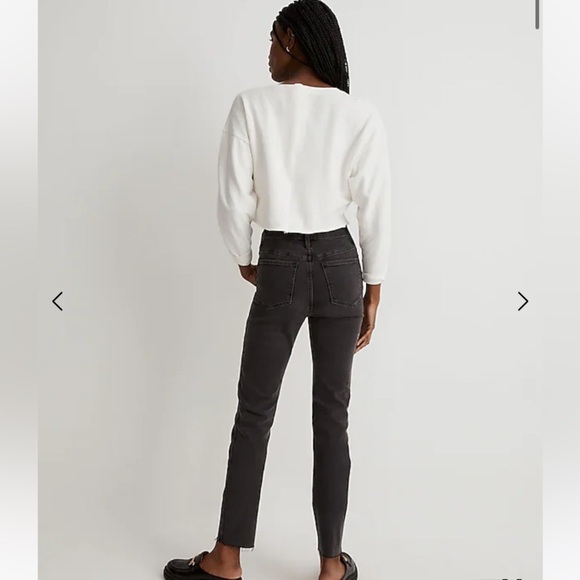 Madewell Stovepipe Jeans in Banberry Wash Raw-Hem Edition Size 26 - Picture 3 of 14